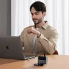 Cuktech AD1404UEU 140 W-os GaN hálózati töltő 3 db USB-C és USB-A porttal, USB-C kábellel, szürke thumbnail