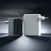 Cuktech AD1404UEU 140W GaN sieťová nabíjačka s 3 portmi USB-C a USB-A, USB-C káblom, sivá thumbnail