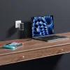 Cuktech AD1404UEU 140 W-os GaN hálózati töltő 3 db USB-C és USB-A porttal, USB-C kábellel, szürke thumbnail
