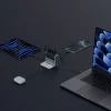 Cuktech AD1404UEU 140 W-os GaN hálózati töltő 3 db USB-C és USB-A porttal, USB-C kábellel, szürke thumbnail
