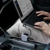 Cuktech CC903P 100 W-os autós töltő kijelzővel és 70 cm-es behúzható USB-C kábellel, szürke thumbnail