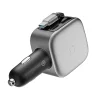 Cuktech CC903P 100 W-os autós töltő kijelzővel és 70 cm-es behúzható USB-C kábellel, szürke thumbnail