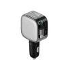Cuktech CC903P 100 W-os autós töltő kijelzővel és 70 cm-es behúzható USB-C kábellel, szürke thumbnail