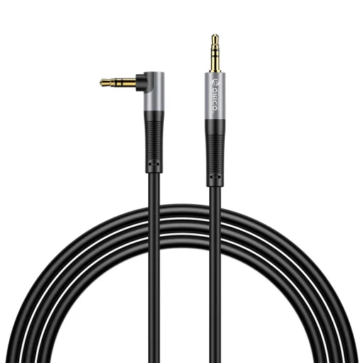 Orico AXW 3,5 mm audio kábel jack – jack, 90°, 5 m, čierny - 1