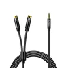 Orico AXRF 3,5 mm mini jack – 2× RCA zásuvka audio kábel, 5 m, čierny thumbnail