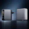 Cuktech AD1204U 120 W GaN sieťová nabíjačka s displejom a USB-C káblom, strieborná thumbnail