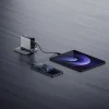 Cuktech AD1204U 120 W-os GaN hálózati töltő kijelzővel és USB-C kábellel, ezüst thumbnail