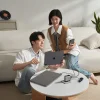 Cuktech AD1204U 120 W-os GaN hálózati töltő kijelzővel és USB-C kábellel, ezüst thumbnail