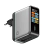 Cuktech AD1204U 120 W-os GaN hálózati töltő kijelzővel és USB-C kábellel, ezüst thumbnail