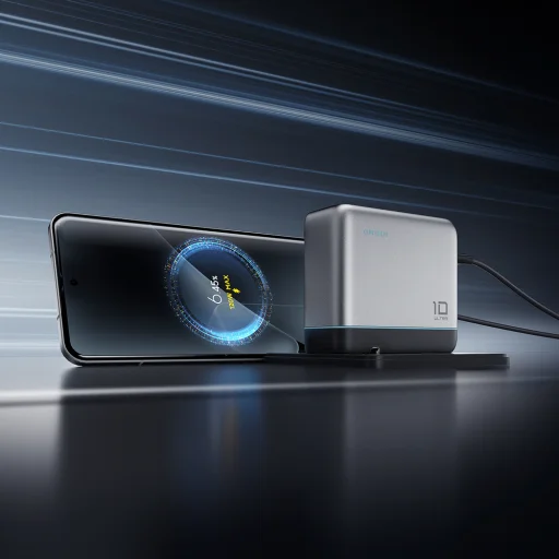 Cuktech AD1204U 120 W GaN sieťová nabíjačka s displejom a USB-C káblom, strieborná - 16