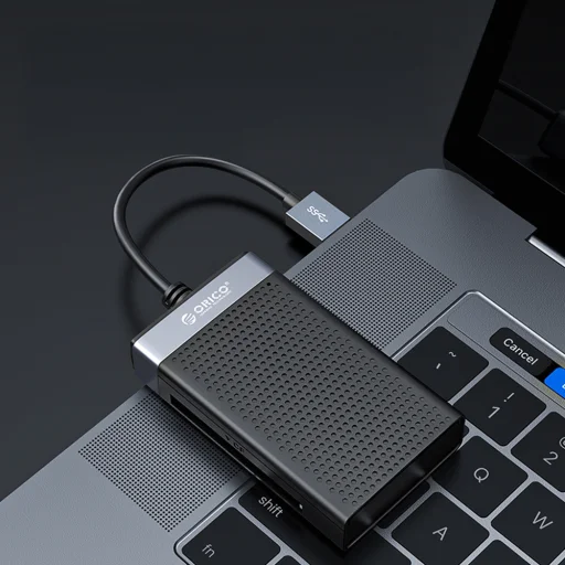 Orico CL4D-A3 USB-A 3.0 čítačka pamäťových kariet čierno-strieborná - 7