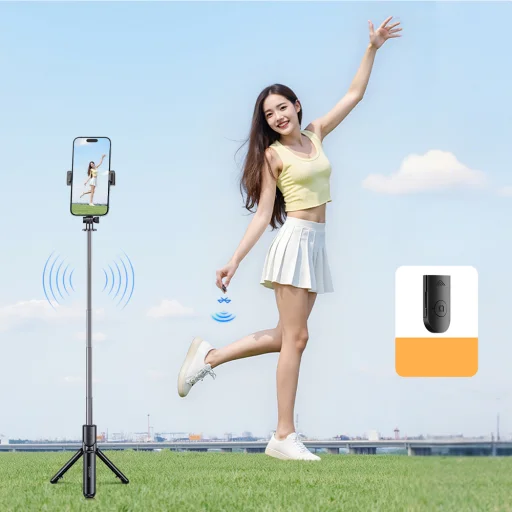 Orico SPV68 Bluetooth selfie tyč a mini statív, 68 cm, čierna - 7