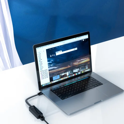 Orico UTK-U3 USB-A 3.0–RJ45 gigabitový sieťový adaptér, čierny - 10