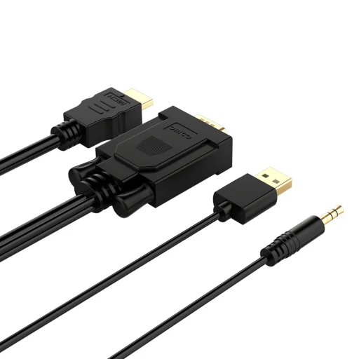 Orico XD-VATH VGA–HDMI kábel s 3,5 mm mini jackom a USB napájaním, 5 m, čierny - 6