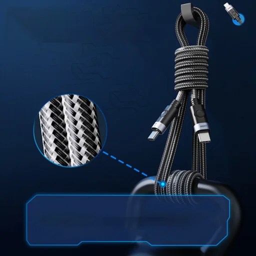 Orico CC240 USB-C – USB-C kábel, 240 W, USB4, 40 Gb/s, 8K 60Hz, 0,5 m, čierny - 9