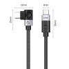 Orico CW240 USB-C–USB-C PD 240 W-os, 1 m-es derékszögű kábel, fekete thumbnail