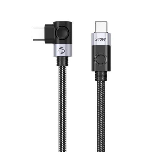 Orico CW240 USB-C – USB-C PD 240W, 1,5 m uhlový kábel, čierny - 1