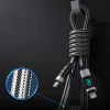 Orico LDA2L kábel USB-A – Lightning s LED displejom, 12 W, 0,5 m, čierno-strieborný thumbnail