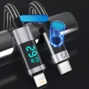 Orico LDA2L USB-A–Lightning kábel LED-kijelzővel, 12 W, 0,5 m, fekete-ezüst thumbnail