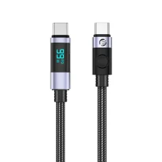 Orico LDC2C USB-C–USB-C PD 100 W-os kábel LED kijelzővel, 480 Mb/s, 3 m, fekete