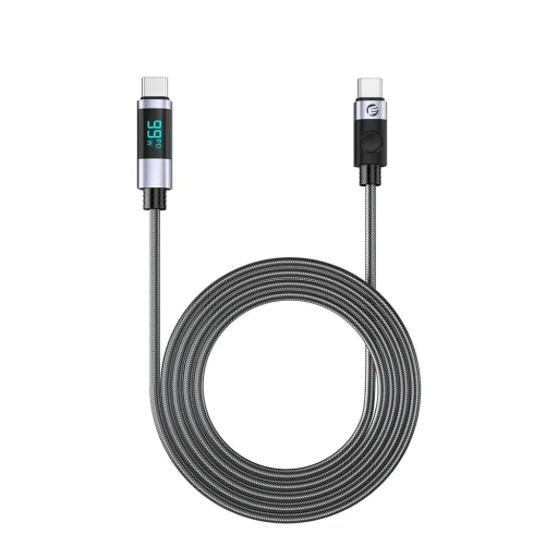 Orico LDC2C USB-C – USB-C PD 100 W kábel s LED displejom, 480 Mb/s, 2 m, 2 ks, čierny - 2