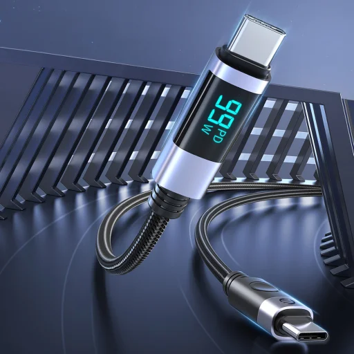 Orico LDC2C USB-C – USB-C PD 100 W kábel s LED displejom, 480 Mb/s, 2 m, 2 ks, čierny - 4