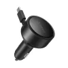 Orico FC-60-2C 60 W-os autós töltő behúzható USB-C kábellel, 65 cm, fekete thumbnail