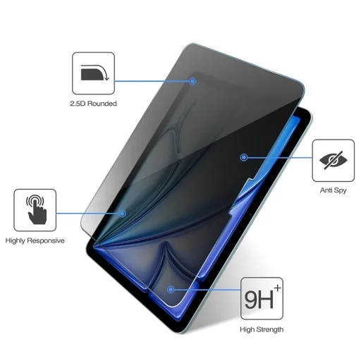 Samsung Galaxy Tab A9 Plus / A11 Plus Techsuit ArmorGlass CrystalHD privátne tvrdené ochranné sklo, 2 ks - 2