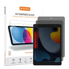 iPad 10.2 (2019/2020/2021) Techsuit ArmorGlass CrystalHD adatvédelmi edzett üveg kijelzővédő, 2 db