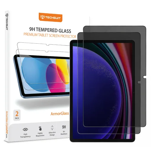 Samsung Galaxy Tab S9 / S9 FE / S10 FE / S10 Lite Techsuit ArmorGlass CrystalHD adatvédő kijelzővédő üveg, 2 db üvegfólia - 1