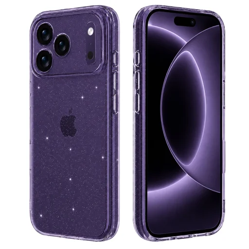 iPhone 18 Pro / iPhone 17 Pro Priehľadné puzdro Techsuit SparkleSkin - 1