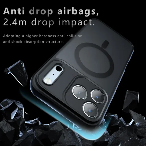 iPhone 18 Pro / iPhone 17 Pro matt fekete Techsuit PureFrost MagSafe tok - 5