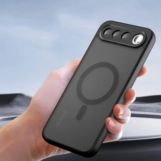 Techsuit PureFrost MagSafe tok Realme 16 5G készülékhez, matt fekete - 5