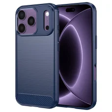  iPhone 18 Pro / iPhone 17 Pro kék Techsuit Carbon Silicone ütésálló tok