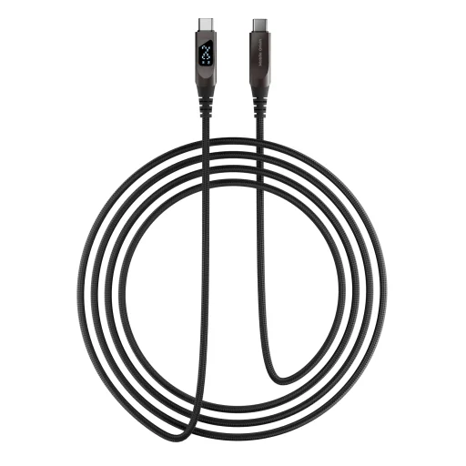 Mobile Origin CB4 240 W kábel s displejom USB-C – USB-C, 1,5 m, vesmírne sivý - 4