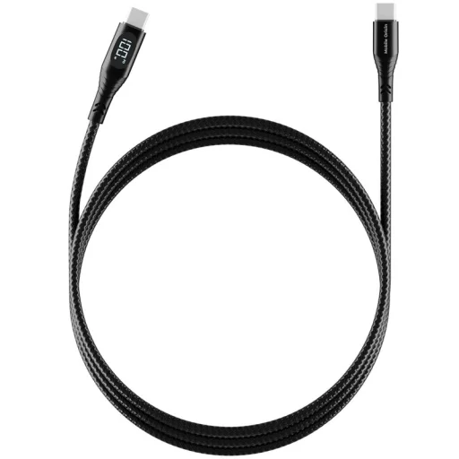 Mobile Origin CB2 USB-C – USB-C kábel s displejom 100 W 1,5 m čierny - 2