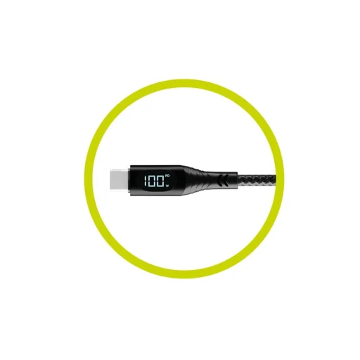 Mobile Origin CB2 USB-C – USB-C kábel s displejom 100 W 1,5 m čierny - 6