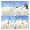 Baseus Travel Adapter EnerCore CG11 E0307E01 univerzális GaN utazóadapter kihúzható USB-C kábellel, 70 W, fehér thumbnail