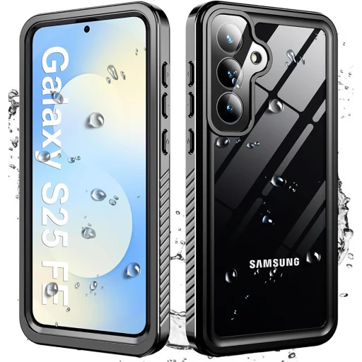 Samsung Galaxy S25 FE fekete ShellBox IP68 vízálló tok - 2