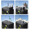 Baseus PicoGo AG11 (E0307F00) univerzális utazóadapter visszahúzható USB-C kábellel, 45 W, fekete thumbnail