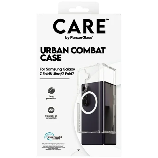 CARE by PanzerGlass Flagship Urban Combat puzdro pre Samsung Galaxy Z Fold8 Ultra / Z Fold7, priehľadné - 4