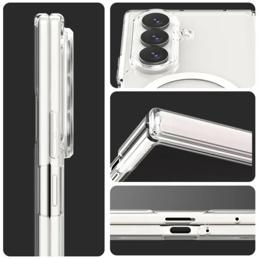 Araree Duple 360 M MagSafe Qi2 tok Samsung Galaxy Z Fold8 Ultra készülékhez, krémszínű - 5