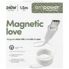 Empower by PanzerGlass Magnetic 240 W USB-C–USB-C kábel, 1,5 m, ezüst-fehér thumbnail