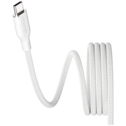 Empower by PanzerGlass Magnetic 240 W USB-C – USB-C kábel, 1,5 m, strieborno-biely - 4