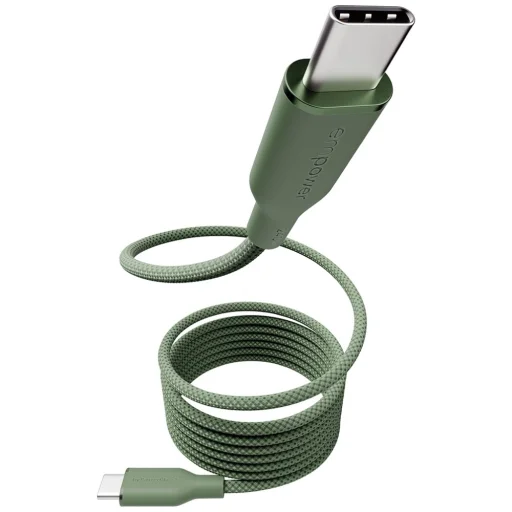 PanzerGlass Empower Racing magnetický USB-C – USB-C kábel, 240 W, 1,5 m, zelený - 2