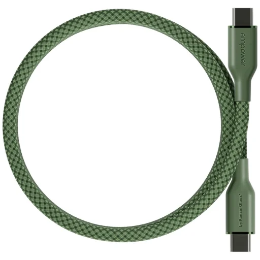 PanzerGlass Empower Racing magnetický USB-C – USB-C kábel, 240 W, 1,5 m, zelený - 4