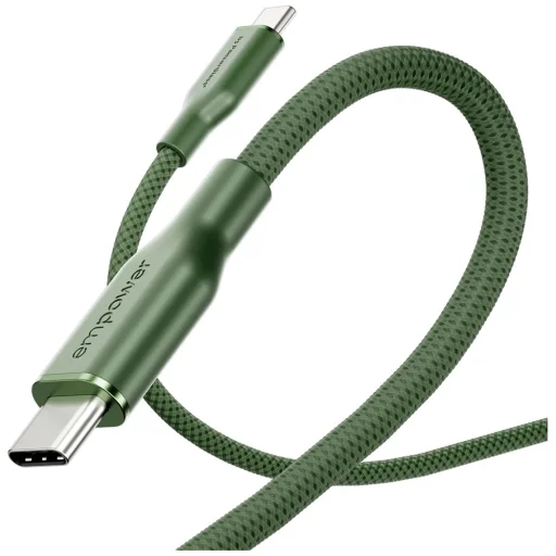 PanzerGlass Empower Racing 60 W USB-C – USB-C kábel, 2 m, zelený - 4