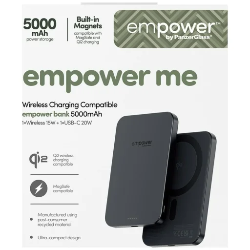 PanzerGlass Empower Bank 5000 mAh externá batéria, vesmírna čierna - 5