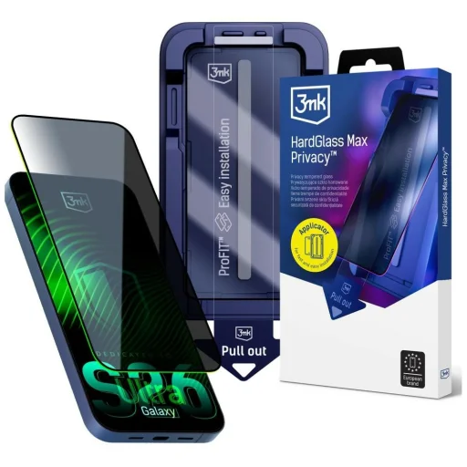3MK HardGlass Max tvrdené sklo s aplikátorom pre Samsung Galaxy S26 Ultra, čierne - 1