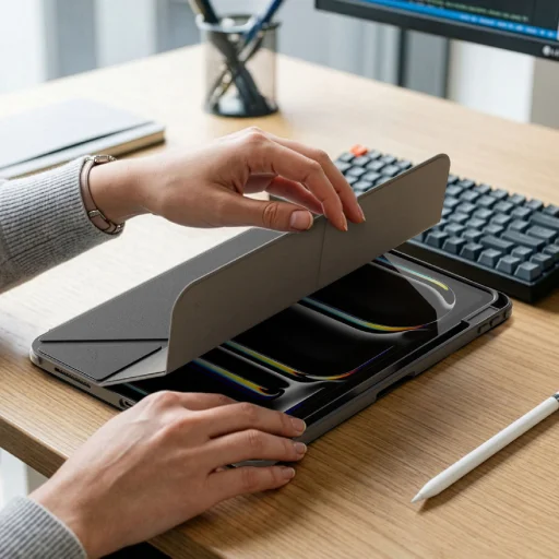 AMAZINGTHING Titan Pro Case puzdro pre iPad A16 11", so stojanom otočným o 720° a držiakom na dotykové pero, čierne - 9